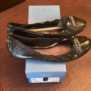 Simply Vera Vera Wang Black Embellished Flats